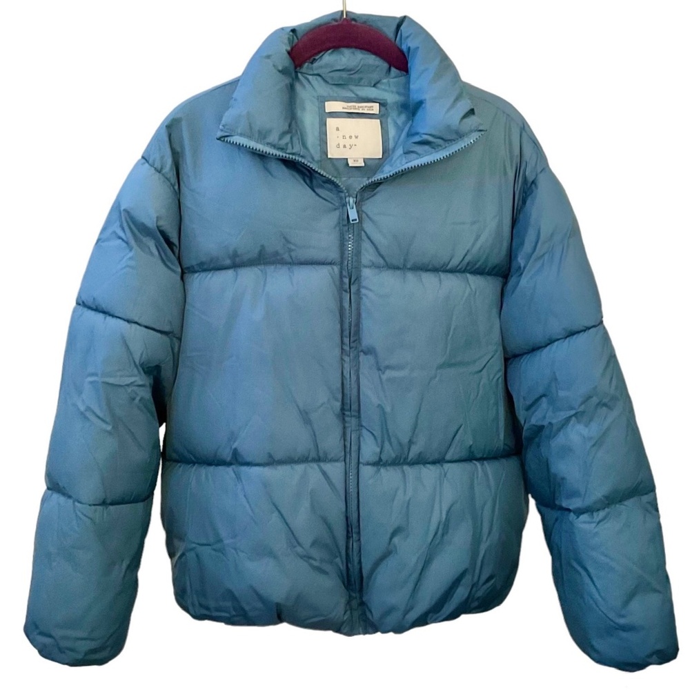 NWOT 🩵 A New Day Zip Front Puffer Jacket 🩵 Blue Size XS 🩵 Warm Cozy Winter